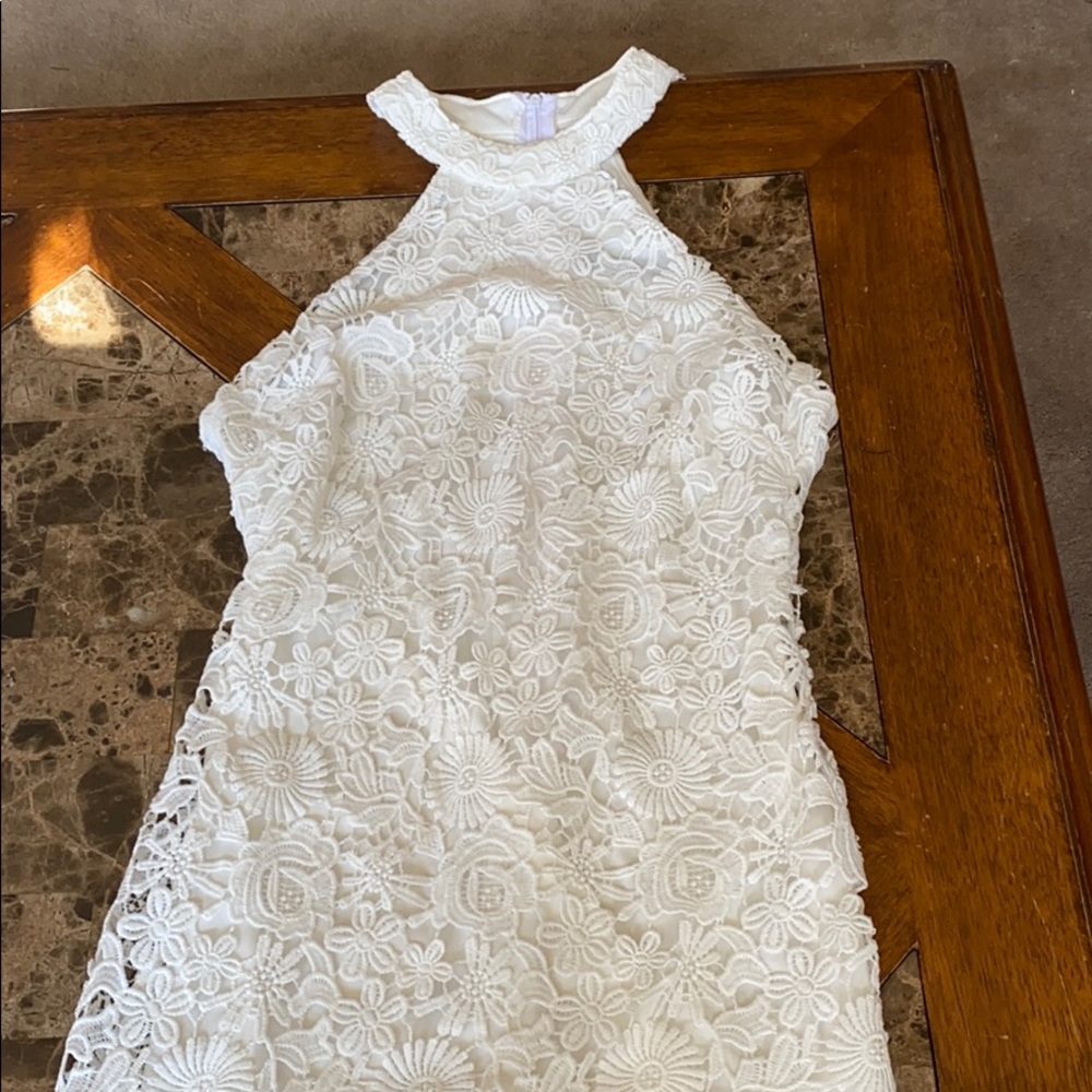 White lace dress